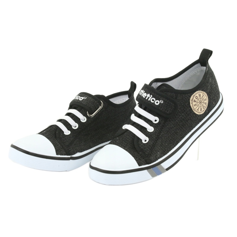 Sneakers with leather insert Atletico BSM029 black 3