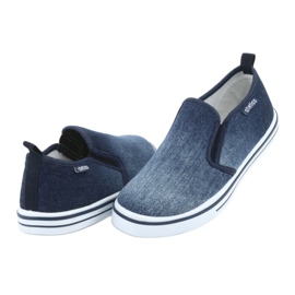 Children's ATLETICO BAM060 denim slip-on sneakers blue 3
