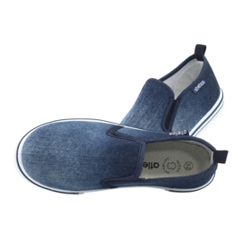 Children's ATLETICO BAM060 denim slip-on sneakers blue 5