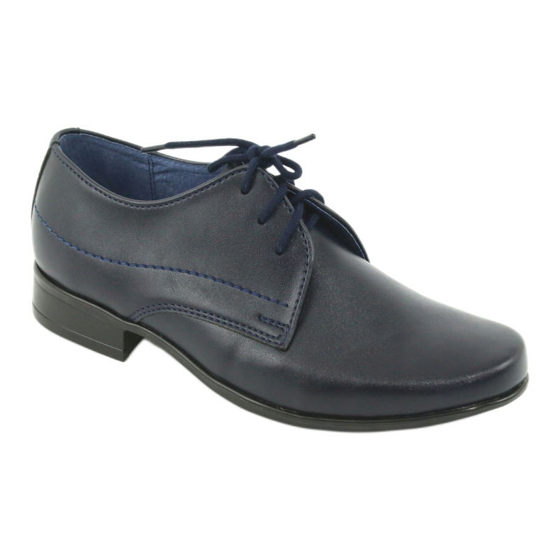Gregors Boys shoes leather navy blue insert 1 Gregors Boys shoes leather navy blue insert 1