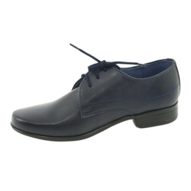 Gregors Boys shoes leather navy blue insert 2