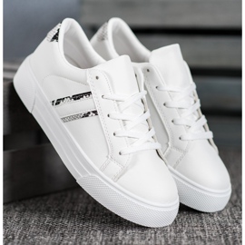 SHELOVET Sport shoes made of eco leather white 1