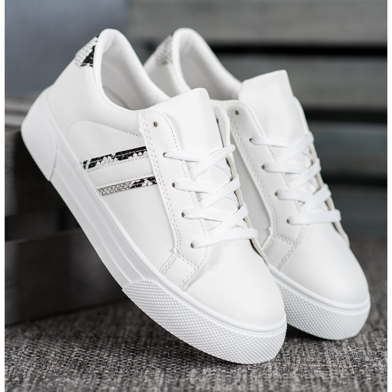 SHELOVET Sport shoes made of eco leather white 1 SHELOVET Sport shoes made of eco leather white 1