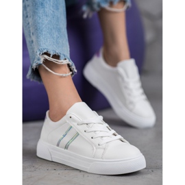 SHELOVET Sport shoes made of eco leather white 2