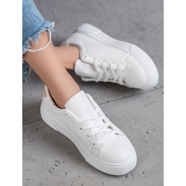 SHELOVET Sport shoes made of eco leather white 1
