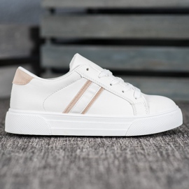 SHELOVET Sport shoes made of eco leather white 2