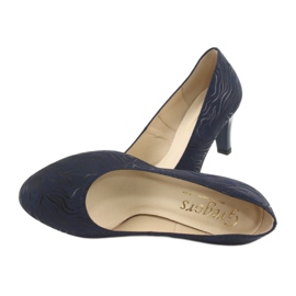 Gregors 689 navy blue women's pumps 5