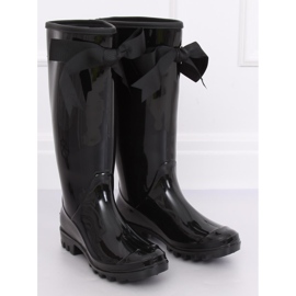 Black women's galoshes 812-10 Black yellow 1