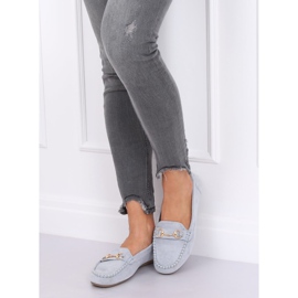 Blue suede loafers 77-192 Blue 1