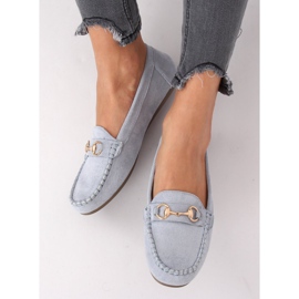 Blue suede loafers 77-192 Blue 2