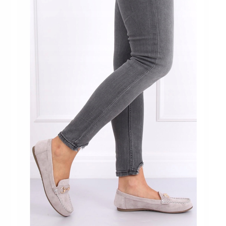 Gray suede loafers 77-192 Gray grey 2