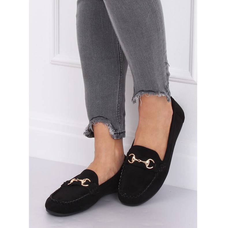 Black suede loafers 77-192 Black 1