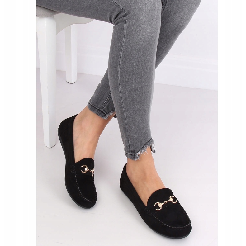 Black suede loafers 77-192 Black 2