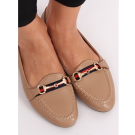 Beige 9F177 Khaki facial loafers 1