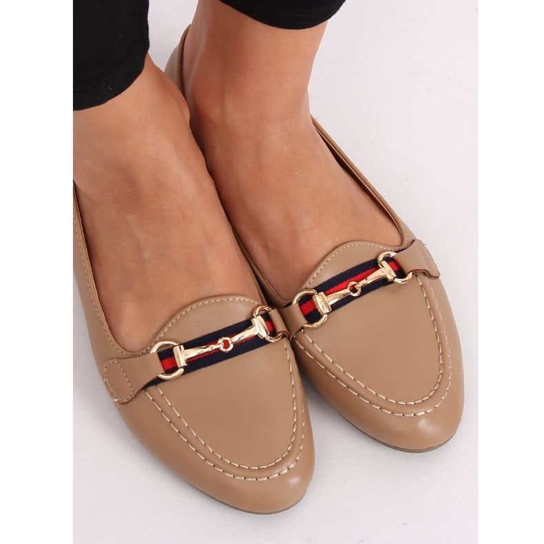 Beige 9F177 Khaki facial loafers 1
