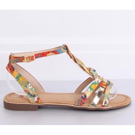 Orange women's sandals JH128P Flower Orange 2