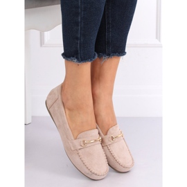 Women's beige loafers 99-01A Beige 2