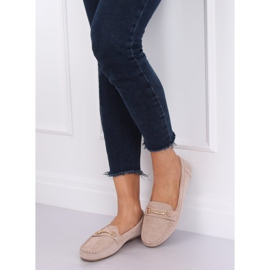 Women's beige loafers 99-01A Beige 1