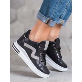 SHELOVET Sports shoes with a hidden wedge black 2