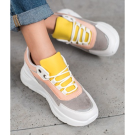 SHELOVET Sneakers On The Platform white multicolored 1