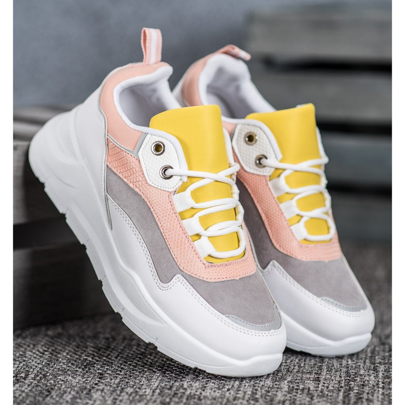 SHELOVET Sneakers On The Platform white multicolored 2