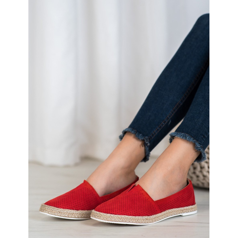 SHELOVET Casual Slipons red 2