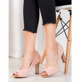 Open Toe VINCEZA pumps pink 1 Open Toe VINCEZA pumps pink 1