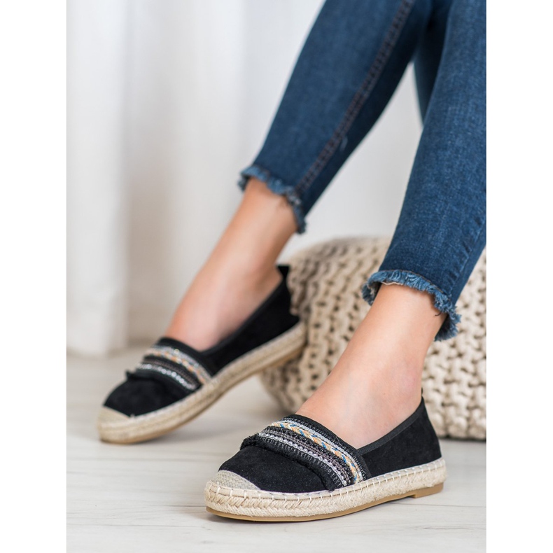 RTX WALK Comfortable Espadrilles With Ornaments black 2