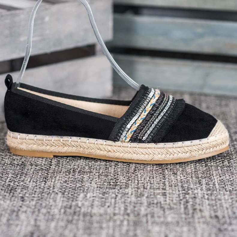 RTX WALK Comfortable Espadrilles With Ornaments black 1