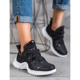 RTX WALK Black Sneakers With Glitter 1