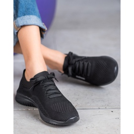 SHELOVET Tied Textile Shoes black 2