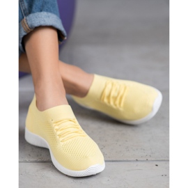 SHELOVET Yellow Openwork Shoes 2