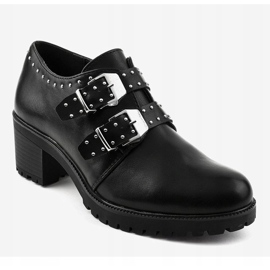 Black brogues with studs on the NC176 block 1