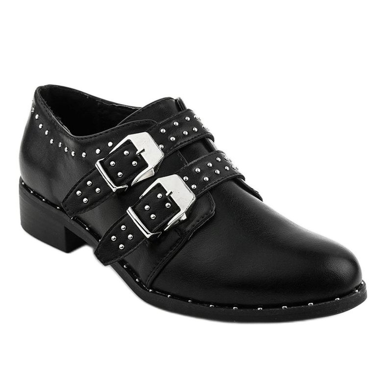 Black brogues with studs on the NC168 block 1