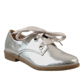 Silver lace-up shoes 188-233 grey 1