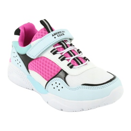 Fashionable American Club ES07 sports shoes white blue pink 1