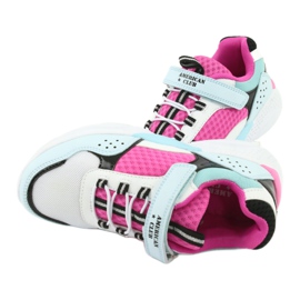 Fashionable American Club ES07 sports shoes white blue pink 5