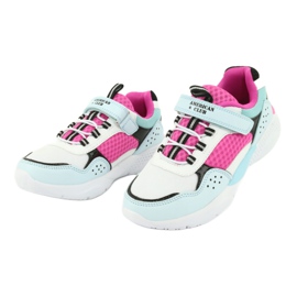 Fashionable American Club ES07 sports shoes white blue pink 3
