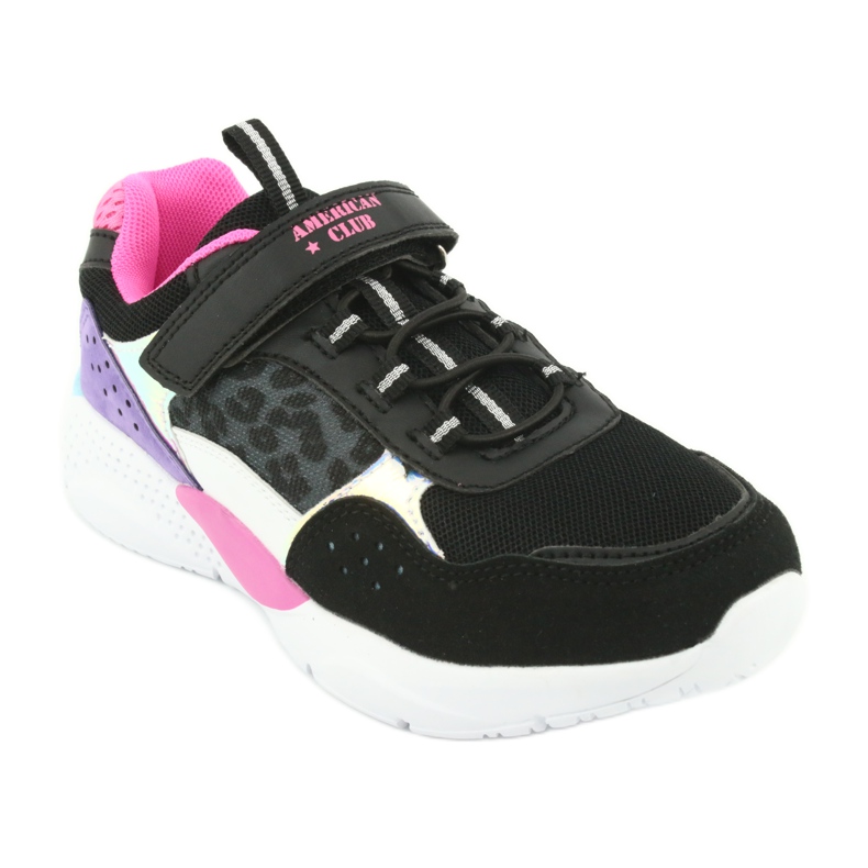 Fashionable American Club ES07 sports shoes black purple pink grey 1