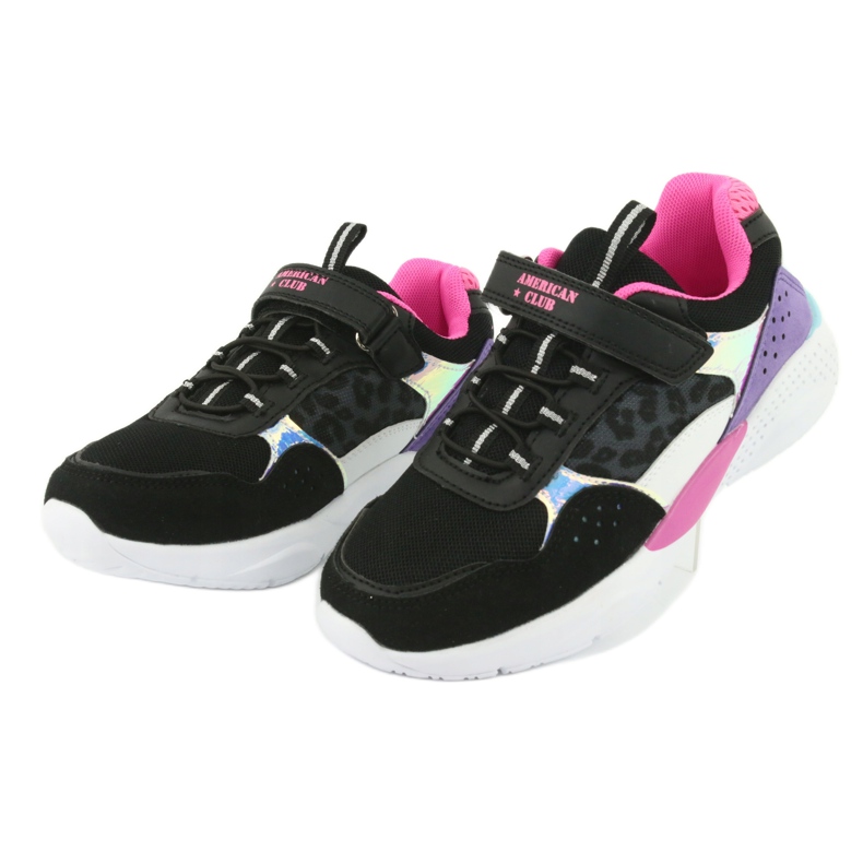 Fashionable American Club ES07 sports shoes black purple pink grey 3