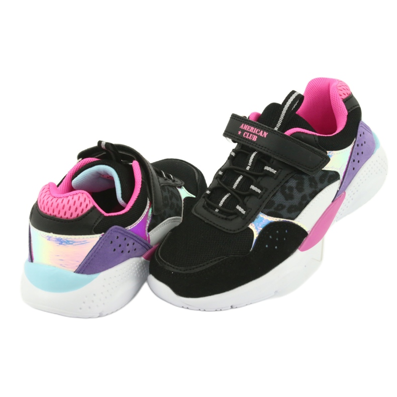 Fashionable American Club ES07 sports shoes black purple pink grey 4