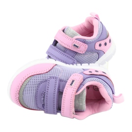 American Club ES23 two velcro sports shoes purple pink 6