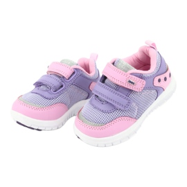 American Club ES23 two velcro sports shoes purple pink 3