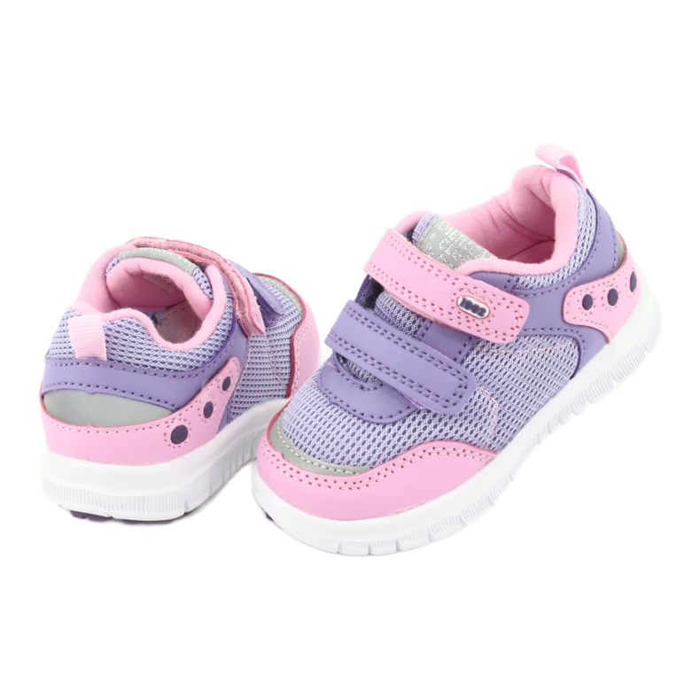 American Club ES23 two velcro sports shoes purple pink 4