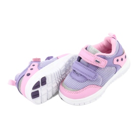 American Club ES23 two velcro sports shoes purple pink 5