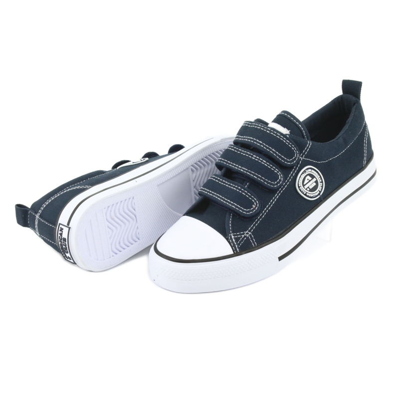 American Club American children's sneakers with Velcro LH33 / 20 white navy blue 3 American Club American children's sneakers with Velcro LH33 / 20 white navy blue 3