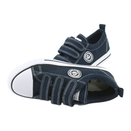 American Club American children's sneakers with Velcro LH33 / 20 white navy blue 4