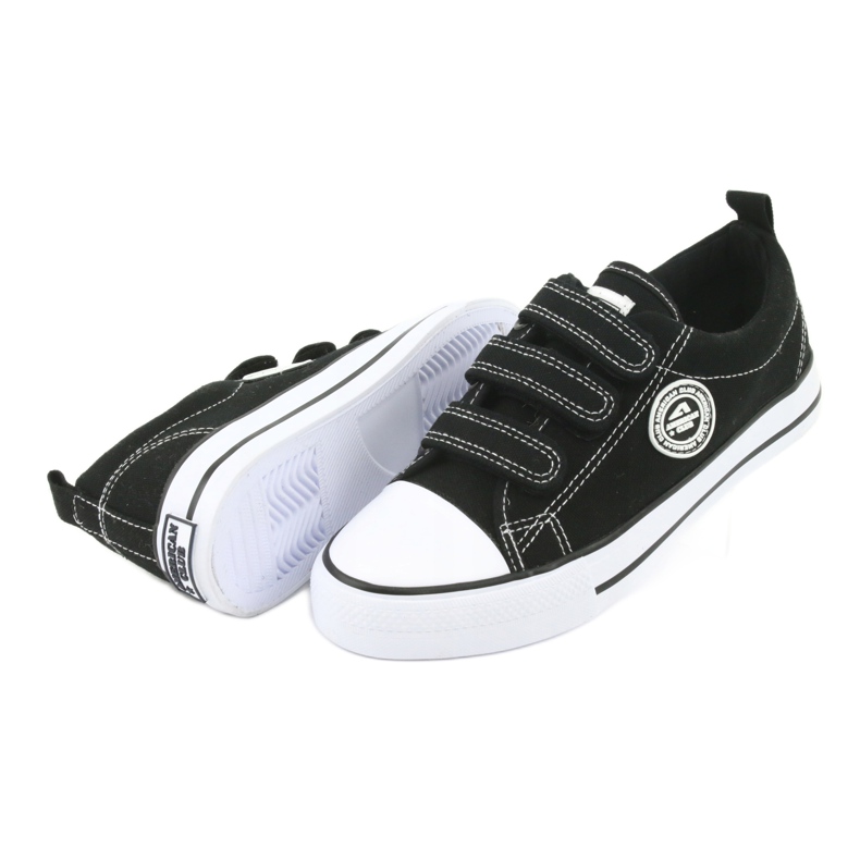 American Club American children's sneakers with Velcro LH33 / 20 white black 3