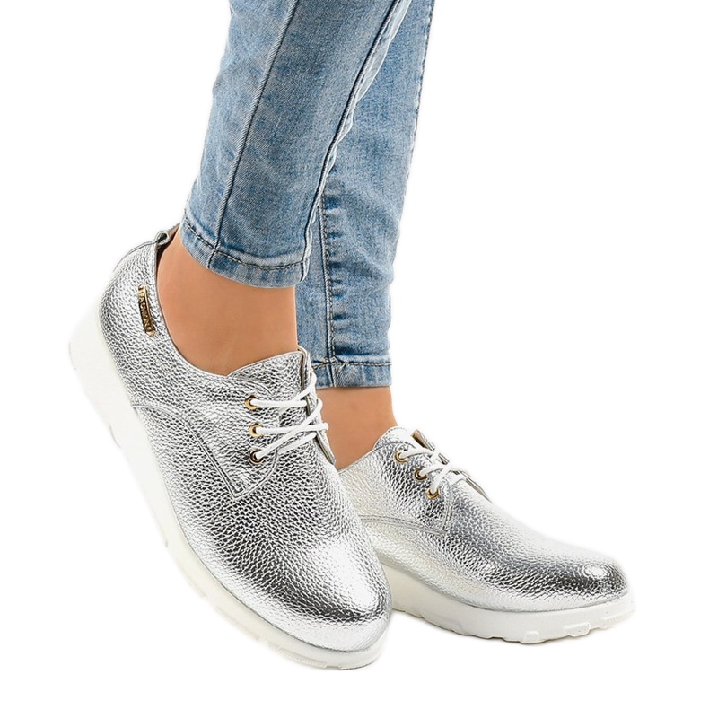 Classic matt silver shoes XC672-1 grey 2