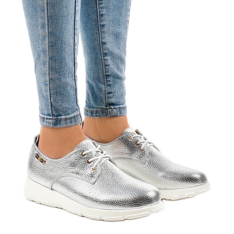 Classic matt silver shoes XC672-1 grey 1
